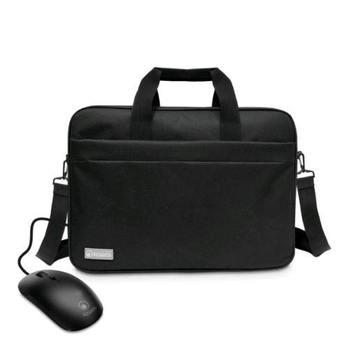 ATLANTIS P004-K265-16+M KIT BORSA PER NOTEBOOK FINO A 16" + MOUSE OTTICO USB 1.000-2.000 DPI NERO